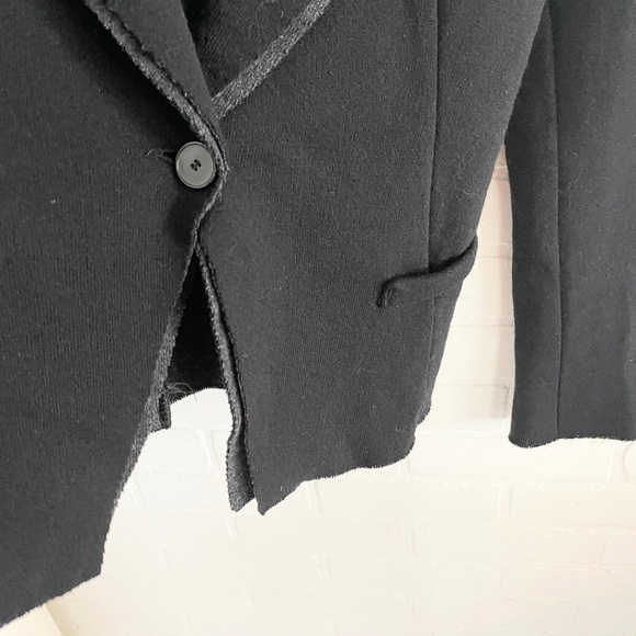 Dixie Knit Blazer Y2K vibe Italian Designer Wool Polyamid Black Single button M - Picture 4 of 10